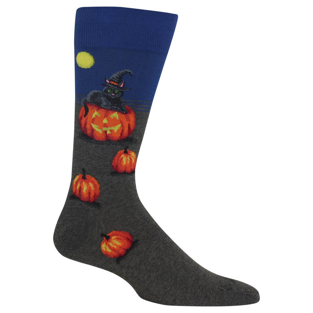 Halloween Jack-o-lantern and Cat Socks(Men’s)