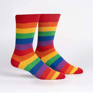March With Pride -Rainbow- Shimmer- Socks (Men’s)