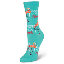 Load image into Gallery viewer, I Don’t Give A Flock Socks / Flamingo (Women’s)