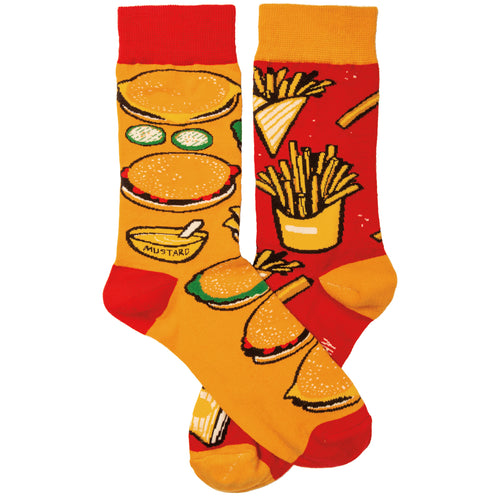 Burgers and Fries Socks (Unisex )