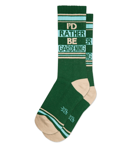 I’d Rather Be Gardening Socks (Unisex) Gym Socks