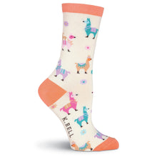 Load image into Gallery viewer, Llamas and Flowers Socks (Women’s)
