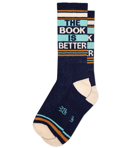 The Book Is Better Socks (Unisex) Gym Socks