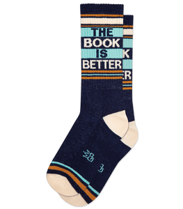 The Book Is Better Socks (Unisex) Gym Socks