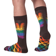 Load image into Gallery viewer, Pride And Peace Socks (Men’s) Rainbow