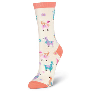 Llamas and Flowers Socks (Women’s)