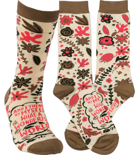 I Think To Myself What A Wonderful World Socks (Unisex)