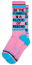 Load image into Gallery viewer, Be The Flamingo In A Flock Of Pigeons Socks (Unisex) Gym Socks