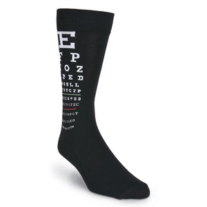 Eye Chart Black Socks (Men’s) Optometrist/ Optometry