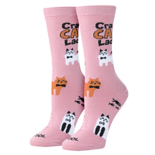Load image into Gallery viewer, Crazy Cat Lady Pink Socks (Women’s)