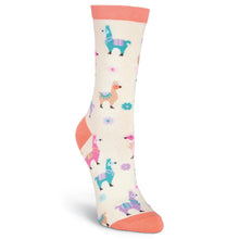 Load image into Gallery viewer, Llamas and Flowers Socks (Women’s)