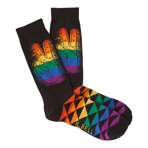 Pride And Peace Socks (Men’s) Rainbow