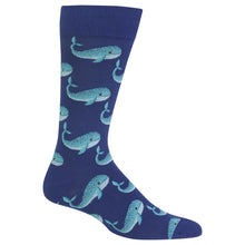 Load image into Gallery viewer, Whales Blue Socks (Men’s)