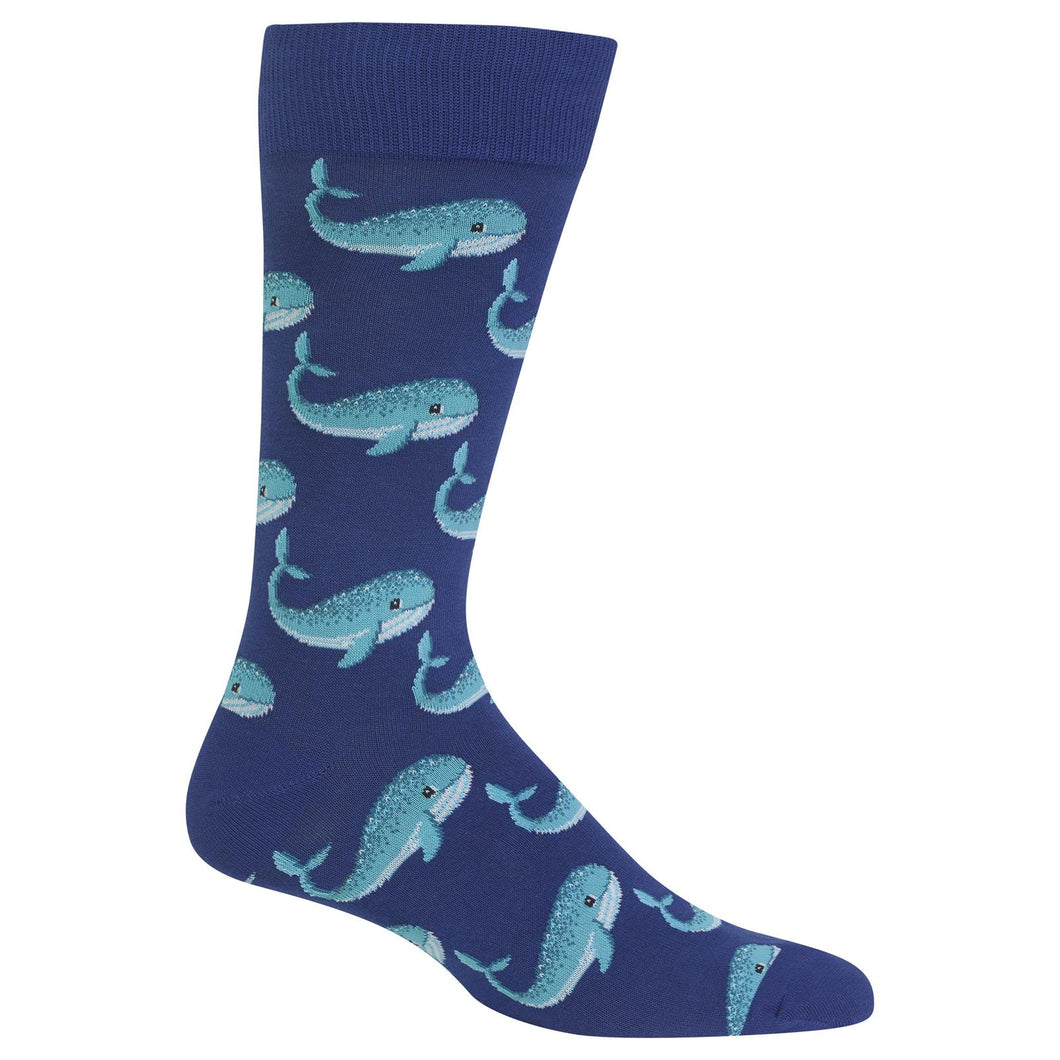 Whales Blue Socks (Men’s)