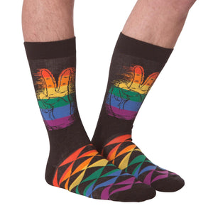 Pride And Peace Socks (Men’s) Rainbow