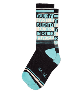 Young At Heart But Slightly Older In Other Places (Unisex) Gym Sock